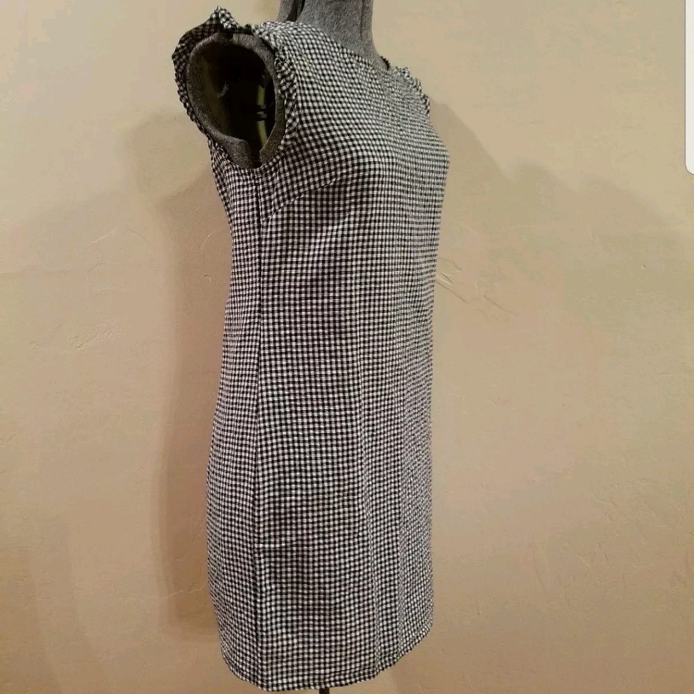 Size 4, black and white gingham dress